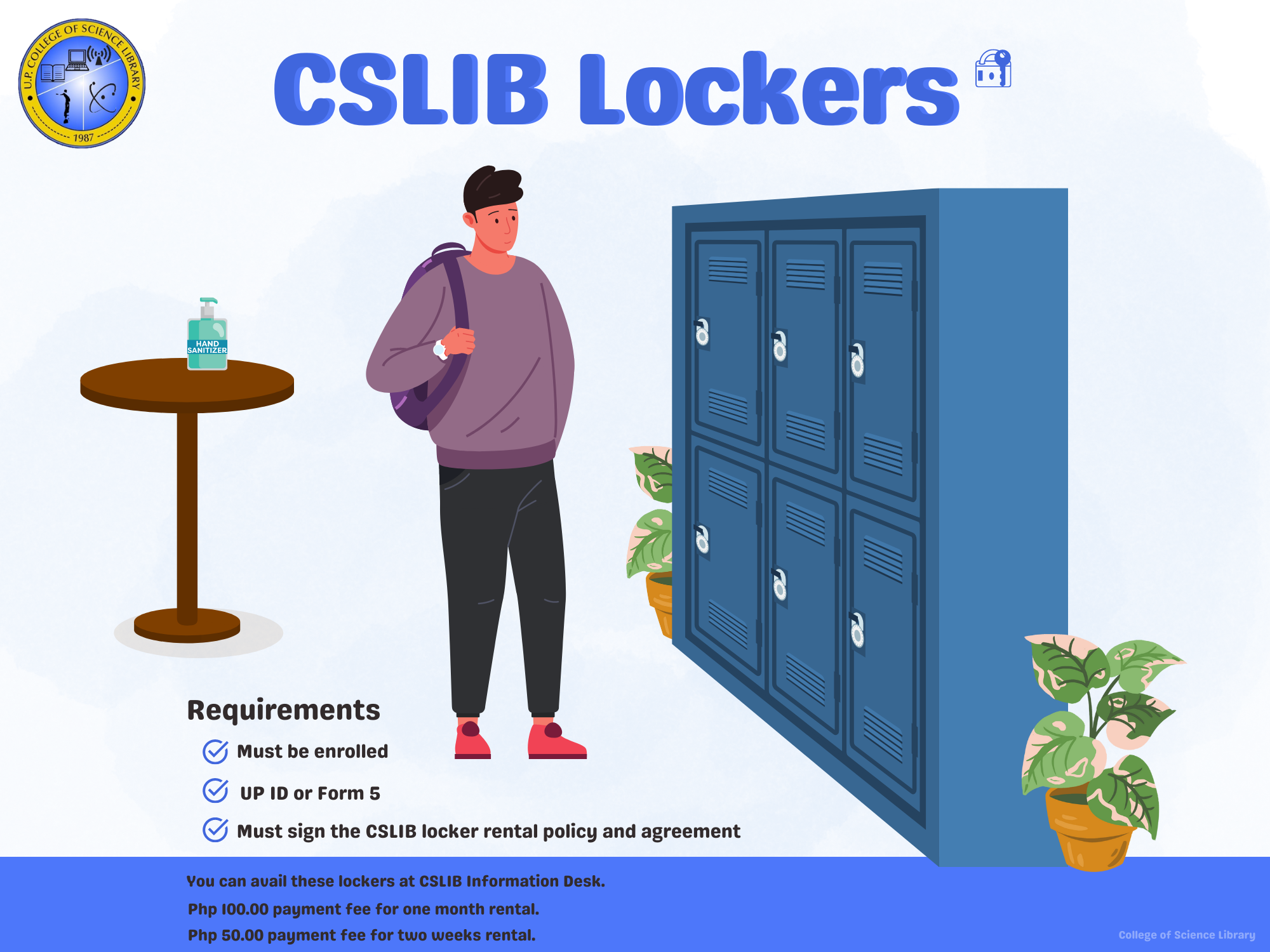 Lockers are now available!