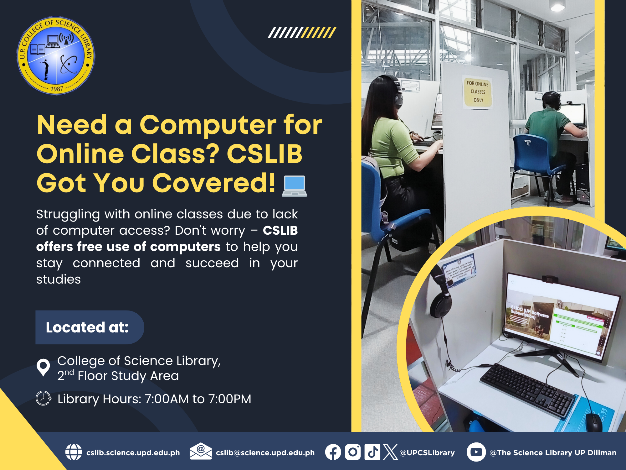 Need a Computer for Online Class? CSLIB Got you Covered!