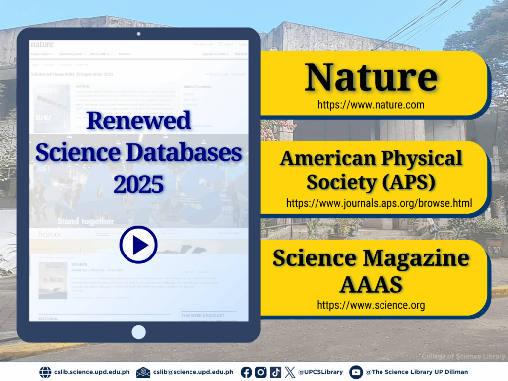 Explore world-class science databases!