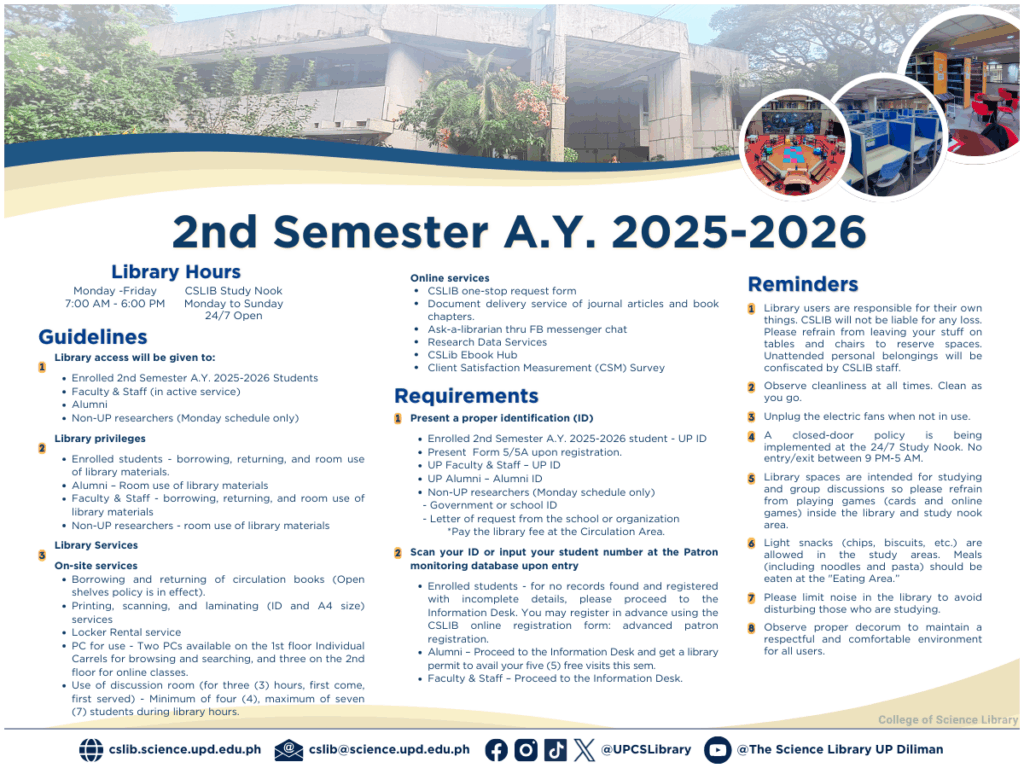 2nd Semester A.Y. 2025-2026 Guidelines